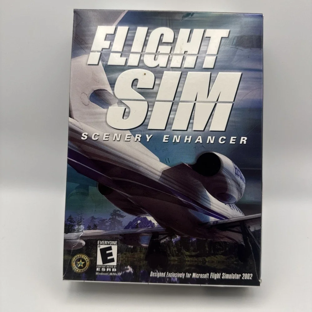 Microsoft Flight Simulator Scenery Enhancer PC CD-ROM CIB Rare Boxed Add-On